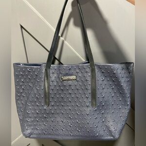 Jimmy Choo Pimlico Star Studs Navy Leather Tote Bag